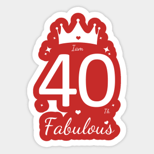 40th birthday Sticker